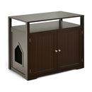Wooden Cat Litter Box Enclosure Hidden Cat Washroom with Storage Layer by LJGDeals