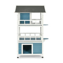 2-Story Outdoor Wooden Catio Cat House Shelter with Enclosure by LJGDeals