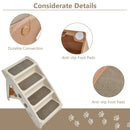 Collapsible Plastic Pet Stairs 4 Step Ladder for Small Dog and Cats by LJGDeals