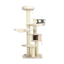 77.5-Inch Cat Tree Condo Multi-Level Kitten Activity Tower with Sisal Posts-Cream White by LJGDeals
