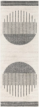 Angus Abstract Black and White Area Rug