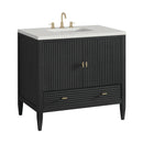 James Martin Myrrin 36" Single Bathroom Vanity, Carbon Oak