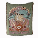 GobekUsa Double-sided Ethnic Tapestry Sofa Blanket