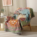 GobekUsa Double-sided Ethnic Tapestry Sofa Blanket