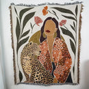 GobekUsa Double-sided Ethnic Tapestry Sofa Blanket