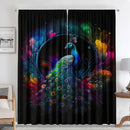 Psychedelic good luck peacock blackout curtains bedroom decor by Decorbites