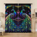 Psychedelic good luck peacock blackout curtains bedroom decor by Decorbites