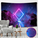 Psychedelic purple and blue galaxy tapestry bedroom wall hanging by Decorbites