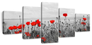Red Poppy Field Pop Wall Art