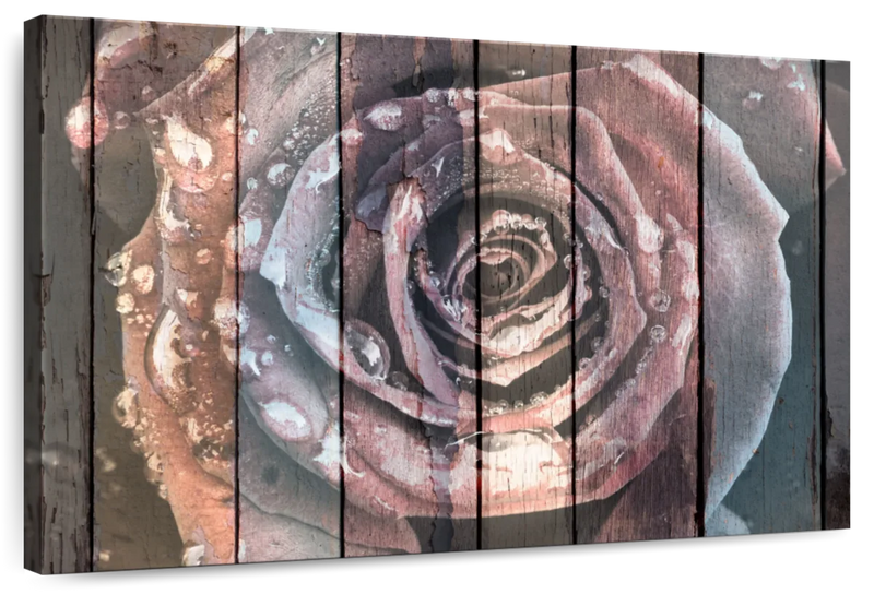 Colorful Wooden Rose Wall Art