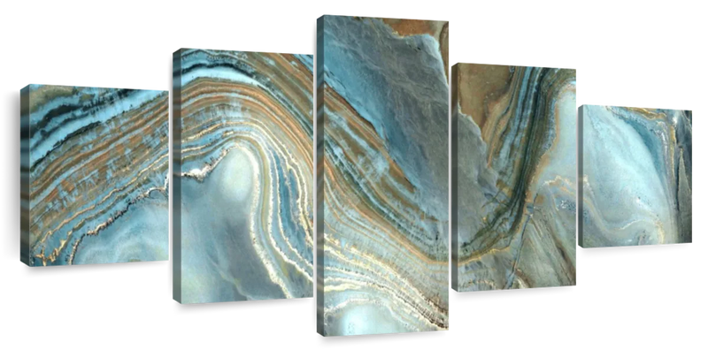 Abstract Pearlescent Layers Wall Art