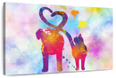 Cat And Dog Love Wall Art