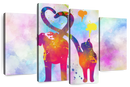 Cat And Dog Love Wall Art