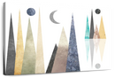 Geometric Mountain Scene Wall Art