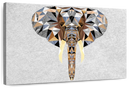 Geometric Colorful Elephant Wall Art