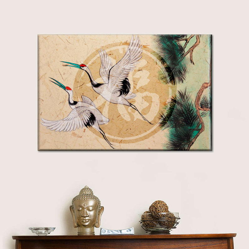 Asian Cranes Wall Art