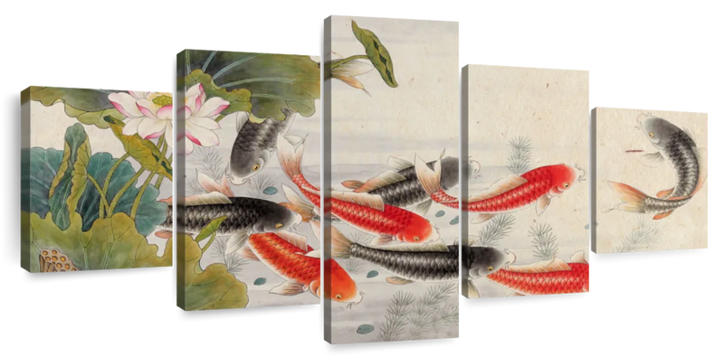 Japanese Koi Pond Wall Art