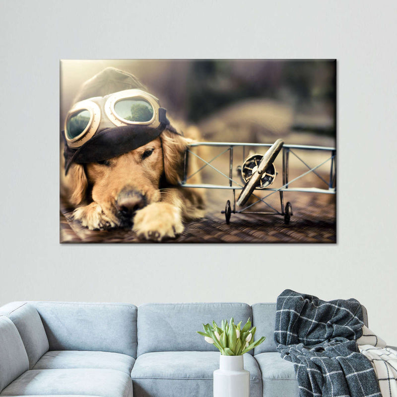 Dog Pilot Wall Art