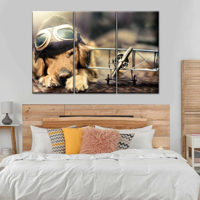 Dog Pilot Wall Art