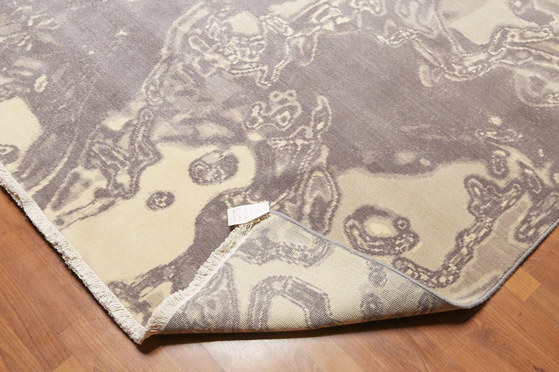 8' x 10' Modern 100% Wool Oriental Area rug 8x10 ft Gray
