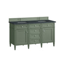 James Martin Brittany 60" Double Bathroom Vanity, Smokey Celadon