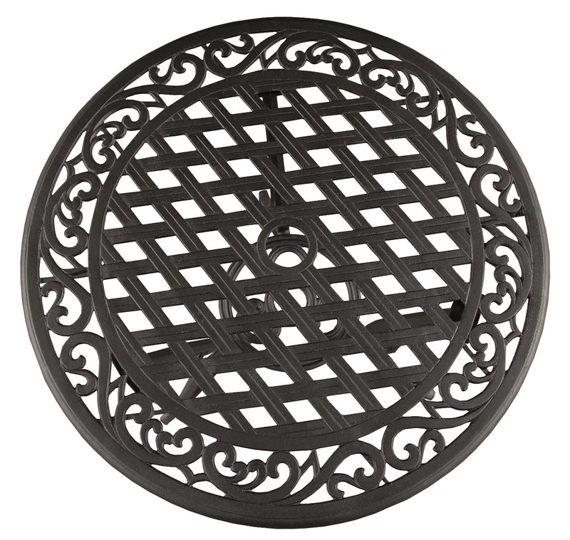 Black Ornate Outdoor Patio Garden Aluminum 3 Piece Bistro Set