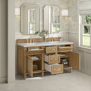 James Martin Lorelai 60" Double Bathroom Vanity, Light Natural Oak