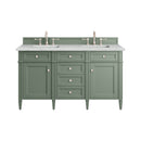 James Martin Brittany 60" Double Bathroom Vanity, Smokey Celadon
