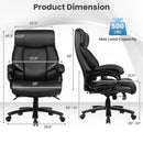 Big & Tall 400lb PU Leather Massage Office Chair-Black by LJGDeals