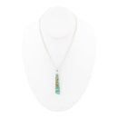 Pueblo Blue Turquoise and Sterling Silver Pendant Necklace