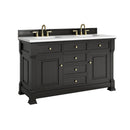 James Martin Brookfield 60" Double Bathroom Vanity, Black Onyx