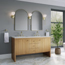James Martin Hudson 60" Double Bathroom Vanity, Light Natural Oak