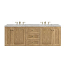 James Martin Laurent 72" Dual Mount Double Bathroom Vanity, Light Natural Oak