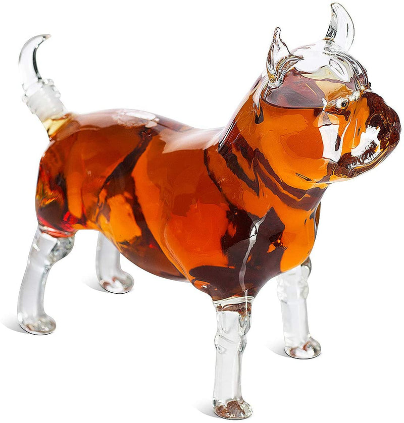 French Bull Dog - Pug Animal Whiskey and Wine Decanter The Wine Savant - 500ml - Whiskey, Wine Scotch or Liquor Decanter
