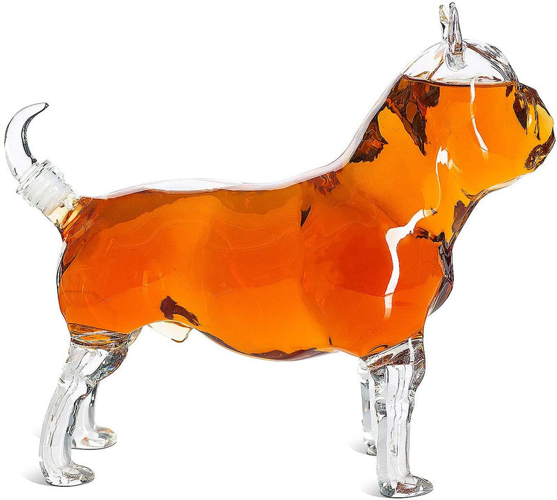 French Bull Dog - Pug Animal Whiskey and Wine Decanter The Wine Savant - 500ml - Whiskey, Wine Scotch or Liquor Decanter