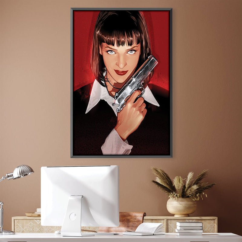 Pulp Fiction Mia Gun Canvas