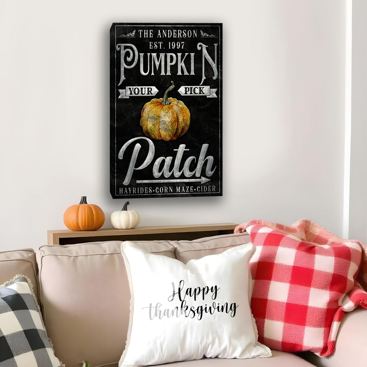 Vintage Pumpkin Patch Thanksgiving Sign, photo 3 of 8