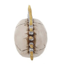 Punk beige resin skull head bullet mohawk living room statue by Decorbites
