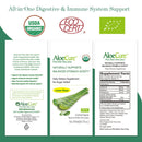 Pure Aloe Vera Juice Lemon Flavor - USDA Certified Organic