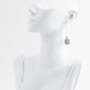 Purple Agate Chucky Sterling Silver Drop Earrings