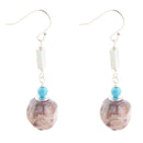 Purple Agate Chucky Sterling Silver Drop Earrings