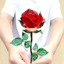 GobekUsa Crystal Rose Figurine: Elegant Glass Rose Ornament for Home Decor, Gifts
