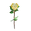 GobekUsa Crystal Rose Figurine: Elegant Glass Rose Ornament for Home Decor, Gifts