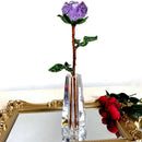 GobekUsa Crystal Rose Figurine: Elegant Glass Rose Ornament for Home Decor, Gifts