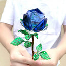 GobekUsa Crystal Rose Figurine: Elegant Glass Rose Ornament for Home Decor, Gifts