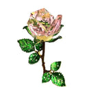 GobekUsa Crystal Rose Figurine: Elegant Glass Rose Ornament for Home Decor, Gifts