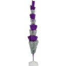 Purple & Silver Layered Tinsel Christmas Tree