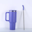 Purple and teal stainless steel sippy cup kitchen travel mug by Decorbites