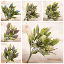 Purple and white lavender fake green plants bouquet wedding decor by Decorbites