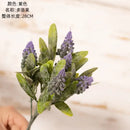 Purple and white lavender fake green plants bouquet wedding decor by Decorbites